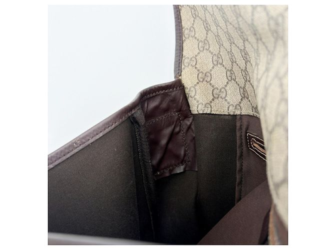 Borsa a tracolla Gucci GG Supreme da uomo Marrone Beige - vista 18