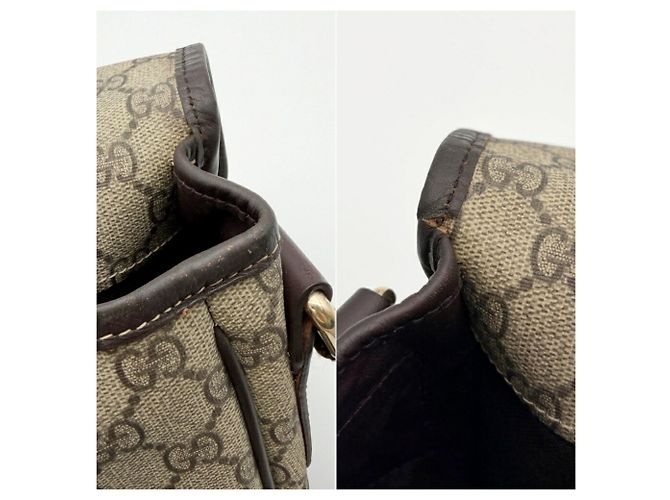 Borsa a tracolla Gucci GG Supreme da uomo Marrone Beige - vista 20