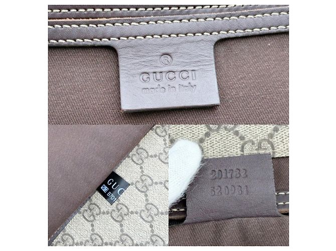 Borsa a tracolla Gucci GG Supreme da uomo Marrone Beige - vista 21