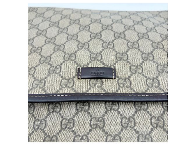 Borsa a tracolla Gucci GG Supreme da uomo Marrone Beige - vista 9