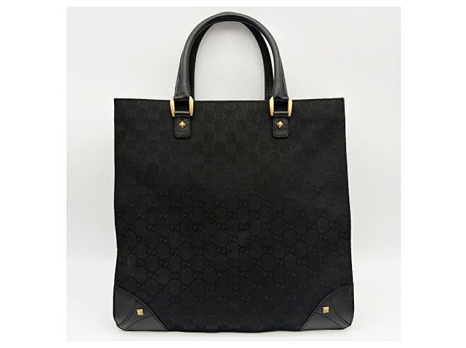 Borsa Tote Gucci GG Canvas Nero - vista 3