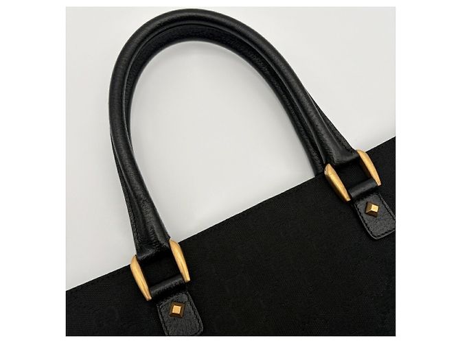 Borsa Tote Gucci GG Canvas Nero - vista 7