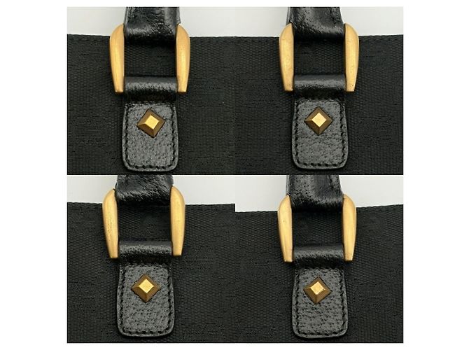 Borsa Tote Gucci GG Canvas Nero - vista 9