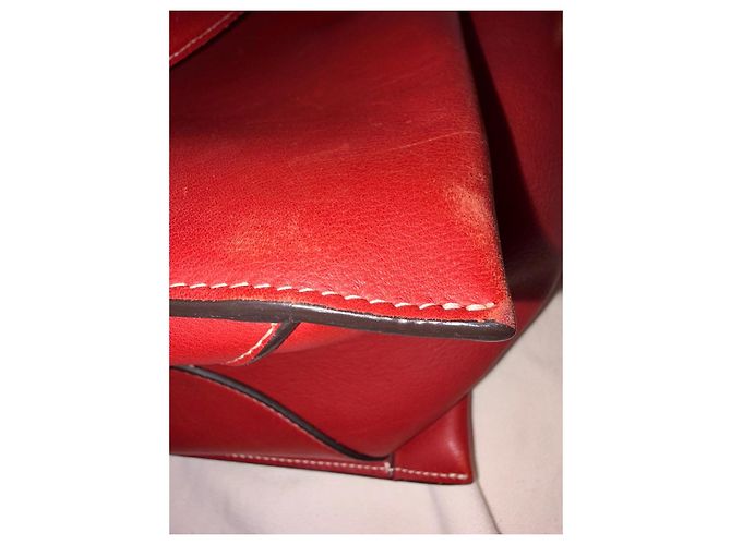 Cabas Borsa tote Céline in pelle rossa Rosso - vista 11