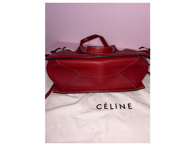 Cabas Borsa tote Céline in pelle rossa Rosso - vista 12