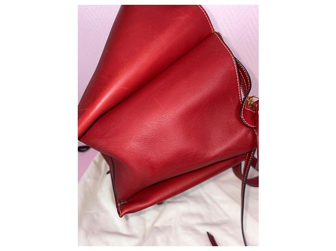 Cabas Borsa tote Céline in pelle rossa Rosso - vista 13