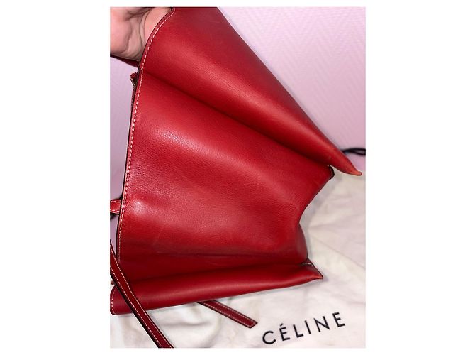 Cabas Borsa tote Céline in pelle rossa Rosso - vista 14
