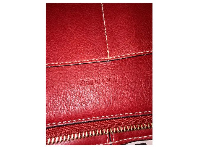 Cabas Borsa tote Céline in pelle rossa Rosso - vista 17