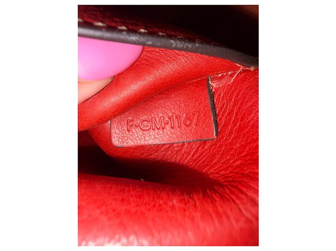 Cabas Borsa tote Céline in pelle rossa Rosso - vista 18