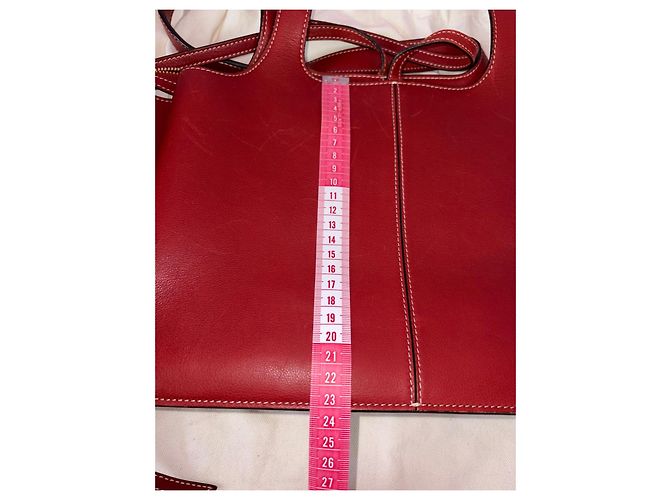 Cabas Borsa tote Céline in pelle rossa Rosso - vista 20