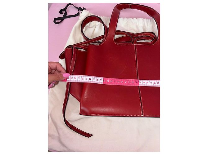 Cabas Borsa tote Céline in pelle rossa Rosso - vista 21