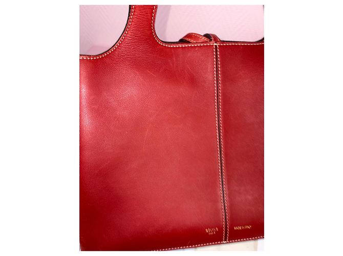 Cabas Borsa tote Céline in pelle rossa Rosso - vista 8