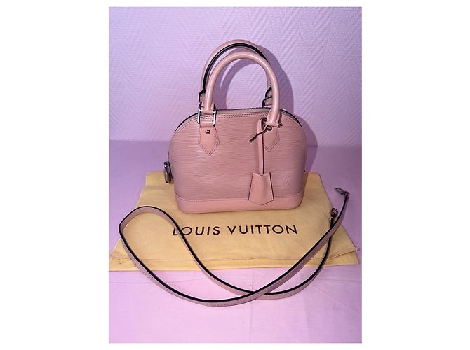 Borsa Louis Vuitton Alma BB Rose Ballerine in pelle Epi Rosa - vista 2