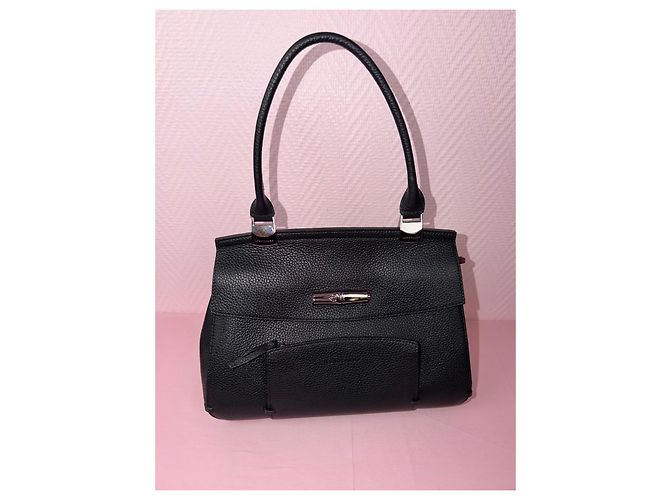 Borsa Longchamp in pelle nera Nero - vista 2