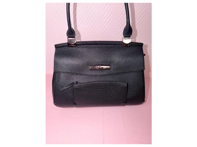 Borsa Longchamp in pelle nera Nero - vista 3