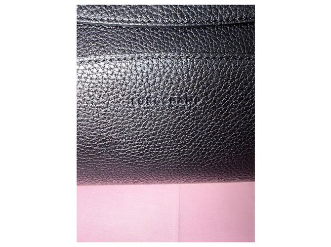 Borsa Longchamp in pelle nera Nero - vista 4