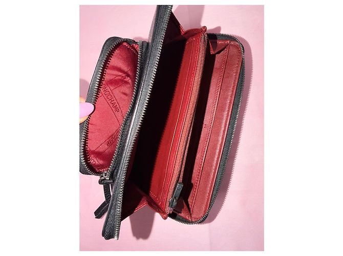 Longchamp wallet in black leather - view 8