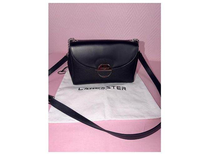 Autre Marque Borsa a tracolla Lancaster in pelle nera Nero - vista 4