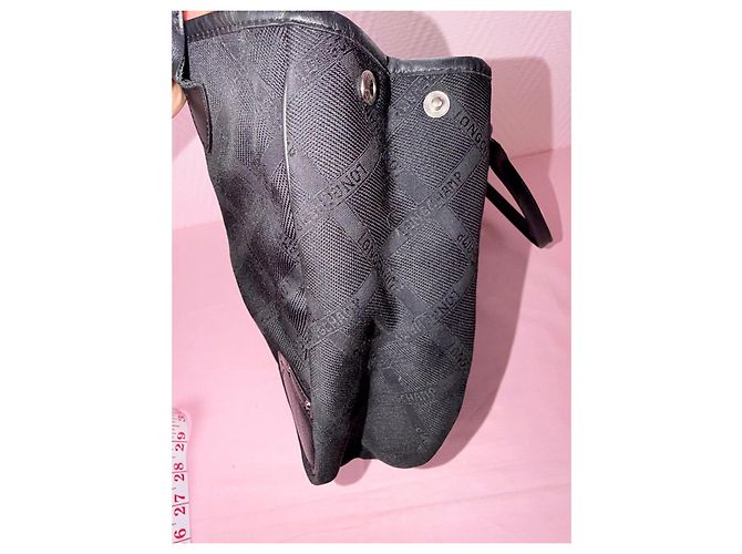 Borsa shopper Longchamp nera in tela monogrammata Nero - vista 13
