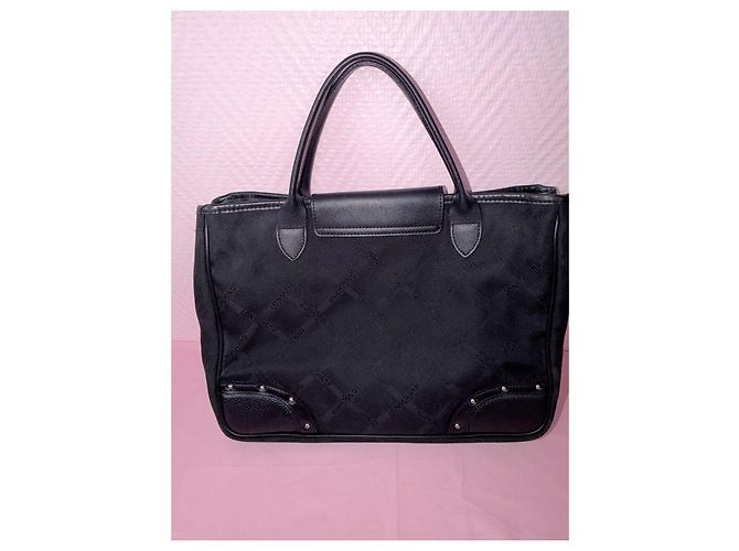Borsa shopper Longchamp nera in tela monogrammata Nero - vista 20