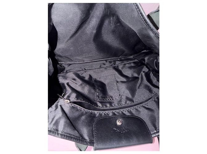 Borsa shopper Longchamp nera in tela monogrammata Nero - vista 6