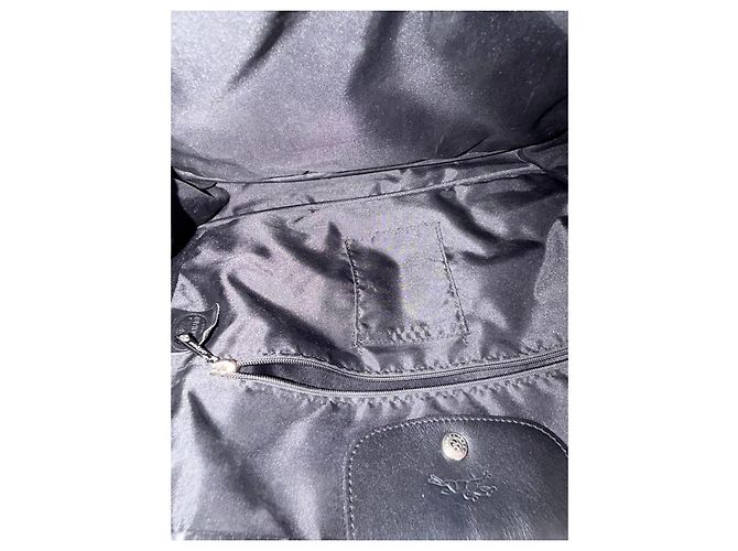 Borsa shopper Longchamp nera in tela monogrammata Nero - vista 8