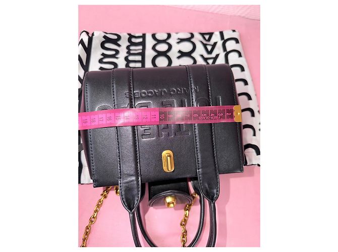 Borsa tote in pelle nera Marc Jacobs Nero - vista 19