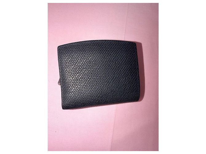 Longchamp wallet in black grained leather - view 2