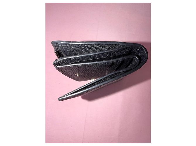 Longchamp wallet in black grained leather - view 7