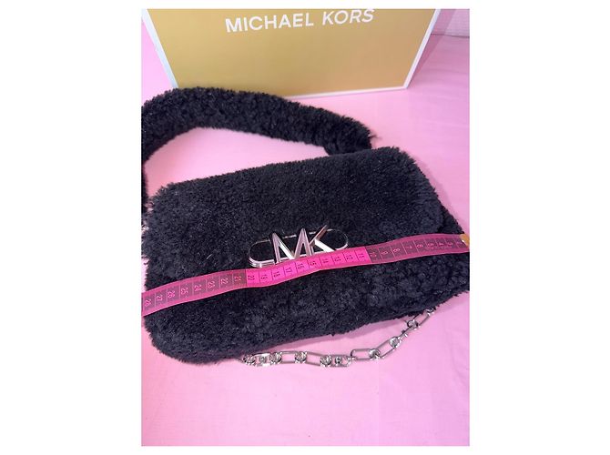 Borsa a tracolla in ecopelliccia nera Michael Kors Nero - vista 13