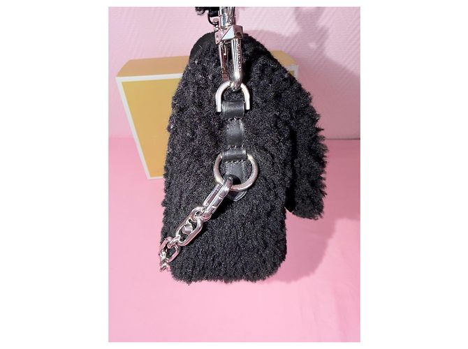 Borsa a tracolla in ecopelliccia nera Michael Kors Nero - vista 16