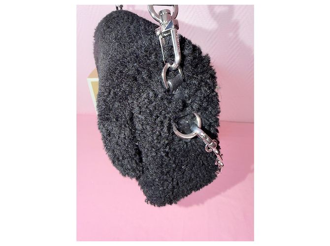 Borsa a tracolla in ecopelliccia nera Michael Kors Nero - vista 17