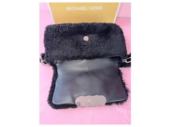 Borsa a tracolla in ecopelliccia nera Michael Kors Nero - vista 5