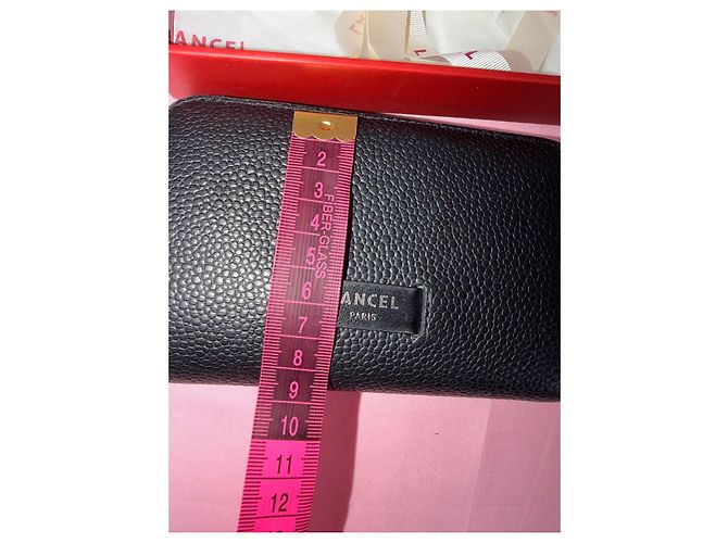 Lancel grained leather wallet in black - view 14