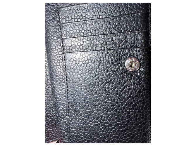 Lancel grained leather wallet in black - view 9