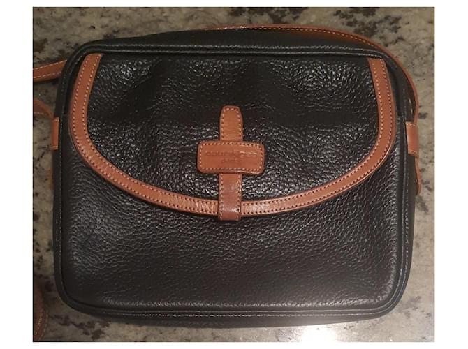 Courreges Borsa a tracolla in pelle nera e marrone Nero - vista 2