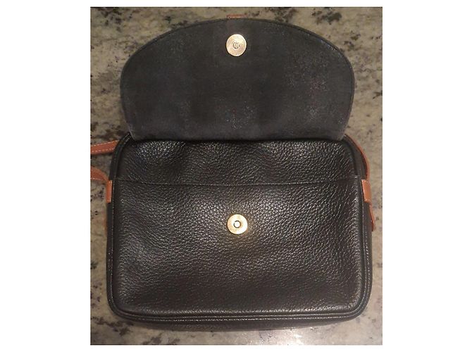 Courreges Borsa a tracolla in pelle nera e marrone Nero - vista 4
