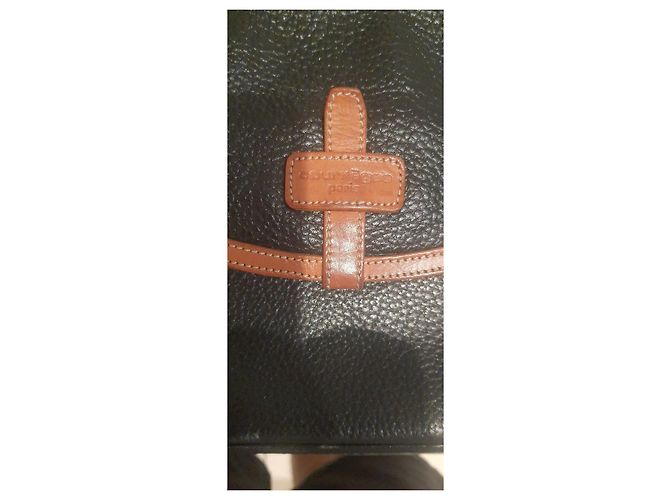 Courreges Borsa a tracolla in pelle nera e marrone Nero - vista 6