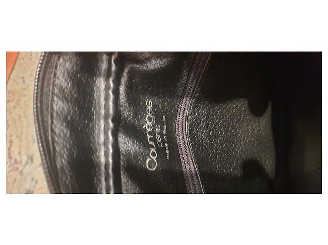 Courreges Borsa a tracolla in pelle nera e marrone Nero - vista 7