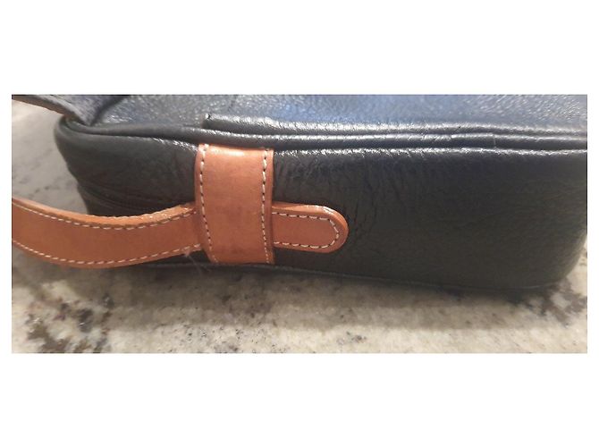 Courreges Borsa a tracolla in pelle nera e marrone Nero - vista 8