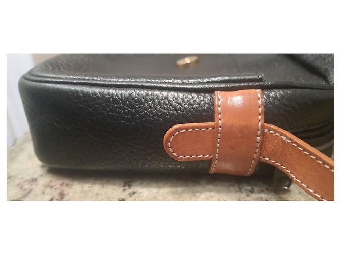 Courreges Borsa a tracolla in pelle nera e marrone Nero - vista 9