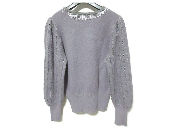 Yves Saint Laurent Wollstrickpullover Lila Dunkelviolett - Ansicht 2