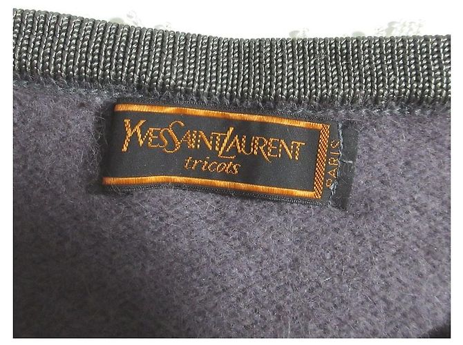 Yves Saint Laurent Wollstrickpullover Lila Dunkelviolett - Ansicht 4