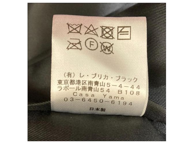 Autre Marque Abrigo sin cuello de tweed Les Briqu'a braque Negro - vista 8