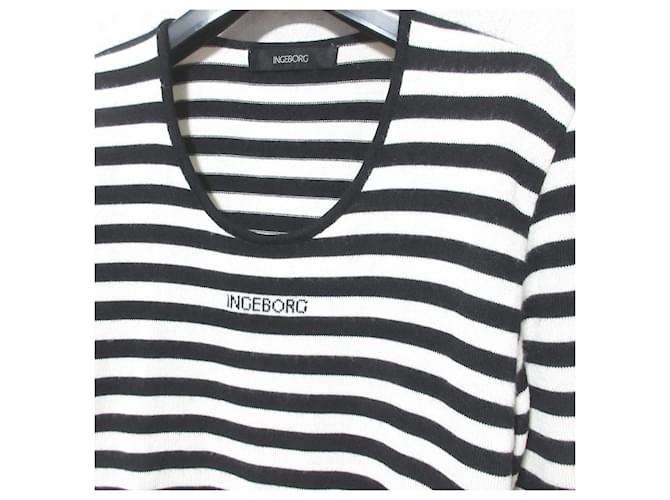 Autre Marque Ingeborg Border Strickpullover Schwarz - Ansicht 3