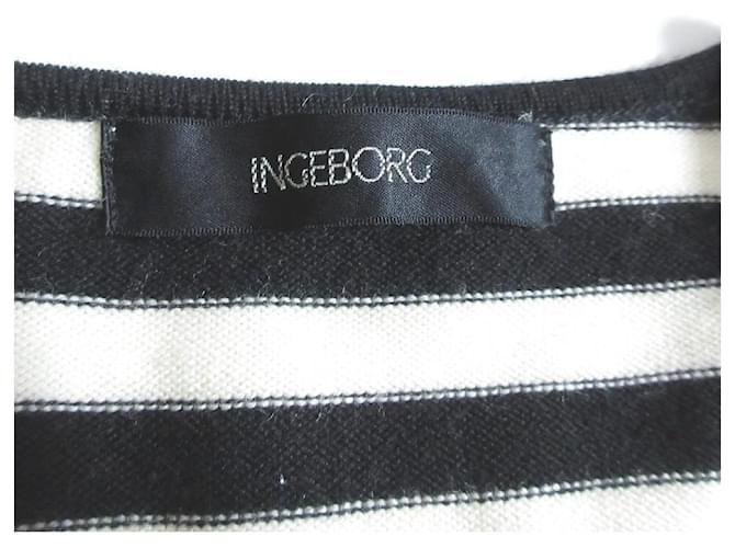Autre Marque Ingeborg Border Strickpullover Schwarz - Ansicht 4