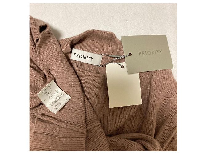 Autre Marque Abito in maglia a coste PRIORITY Beige - vista 3