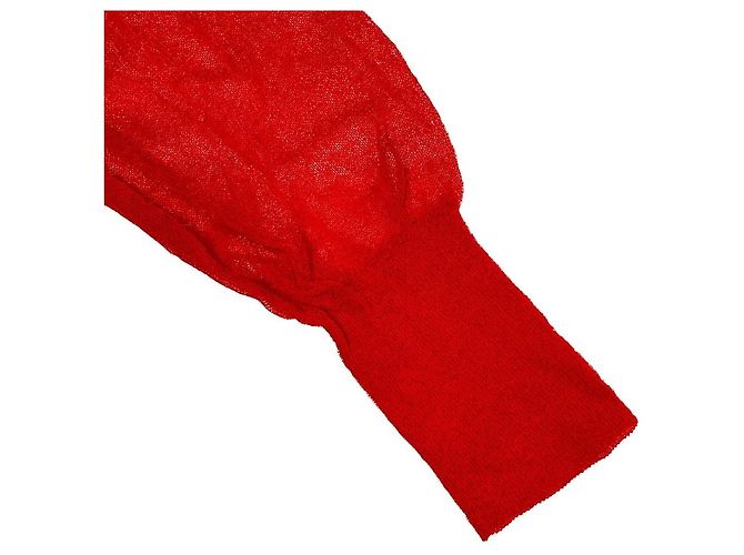 Autre Marque Power Net V-Neck Knitwear Strickware support surface Rot - Ansicht 4