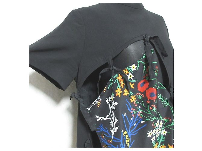 Autre Marque Top Docking AKIRANAKA con stampa floreale e cutout Nero - vista 5