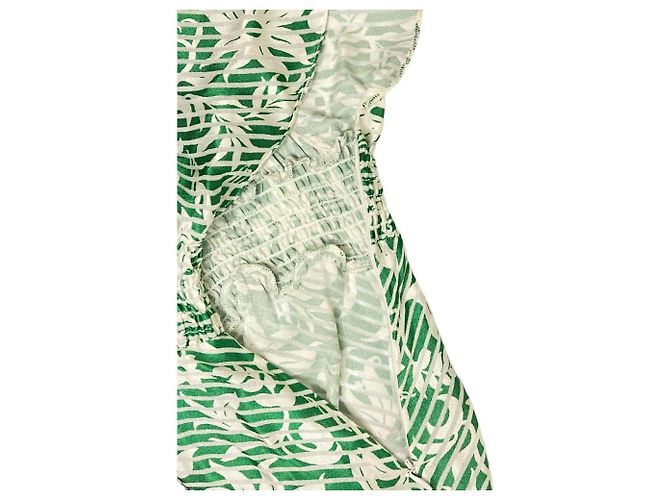 maje Asymmetrisches langes Kleid Grün - Ansicht 5